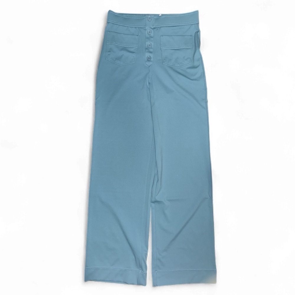 Halara High Waisted Button Multiple Pockets Straight Leg Casual Pants small - Picture 2 of 4